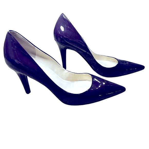 RALPH LAUREN Purple Patent Leather Point toe Women's Heels Size 7 - Picture 1 of 8